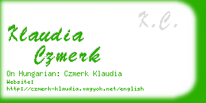 klaudia czmerk business card